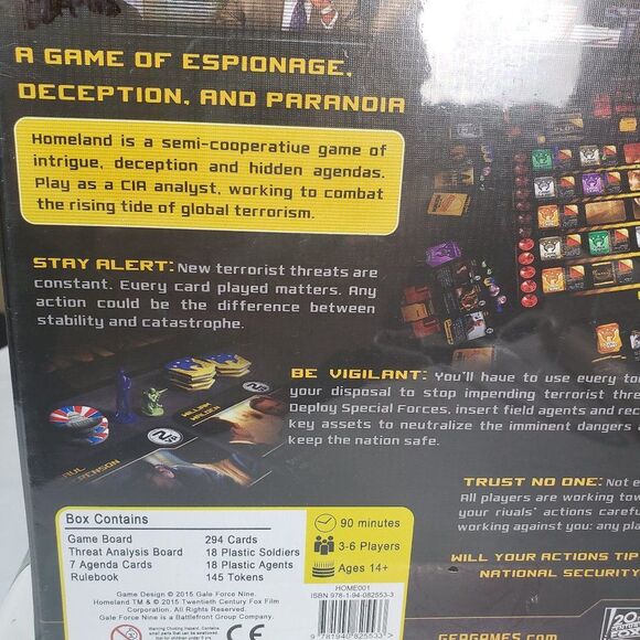 Family Board Game Homeland The Game Spy Fun Multiplayer CIA Mystery - Picture 6 of 9